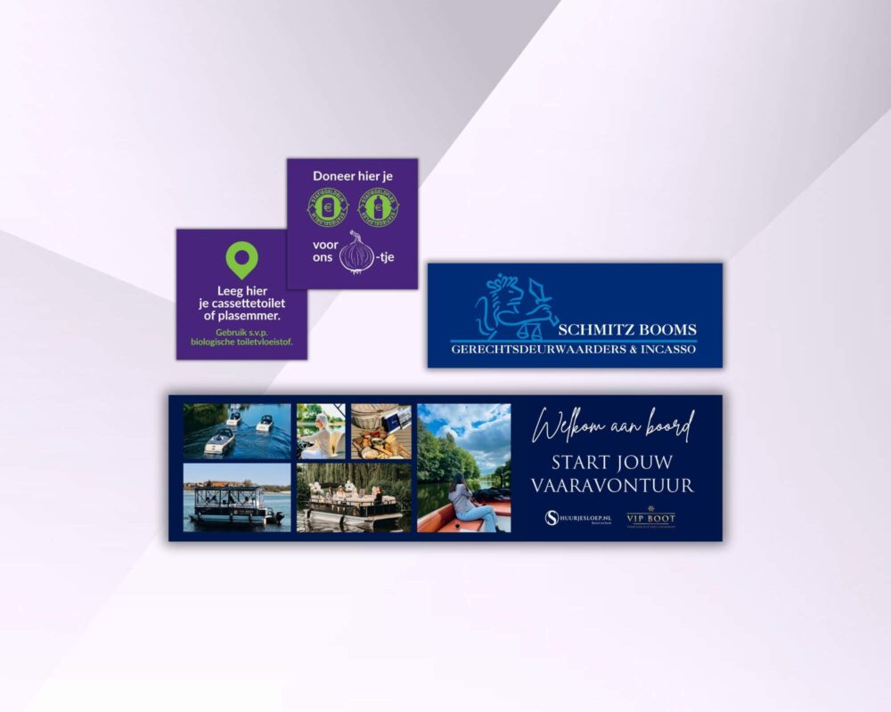 HPL buitenborden in verschillende afmetingen, verkrijgbaar met glans of matte afwerking.