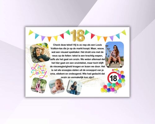 Spandoek 18jaar Feest